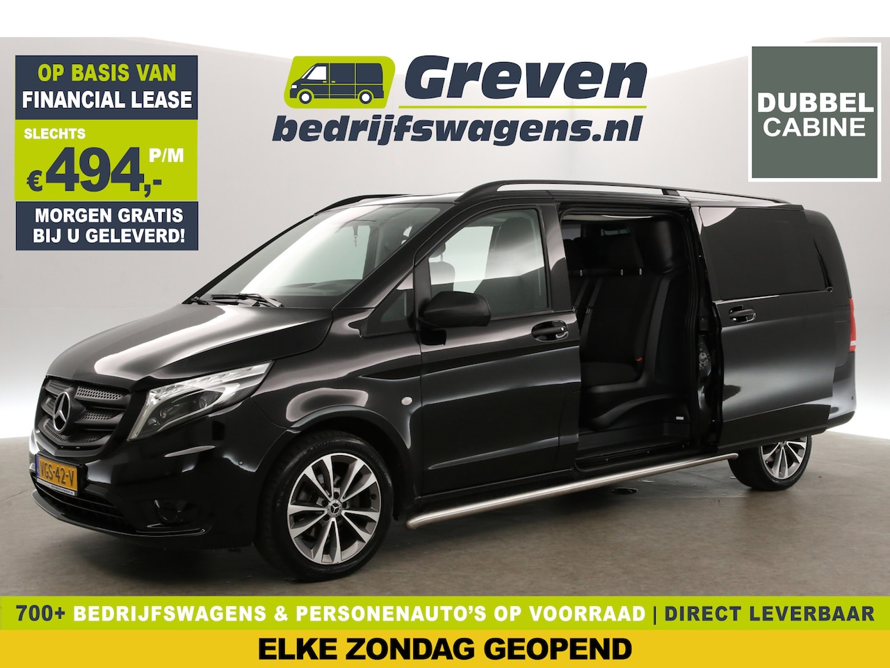 Mercedes-Benz Vito - 114 CDI Extra Lang | Automaat | DC | 5 Persoons | Airco | Camera | Cruise | Navigatie | 2x - AutoWereld.nl
