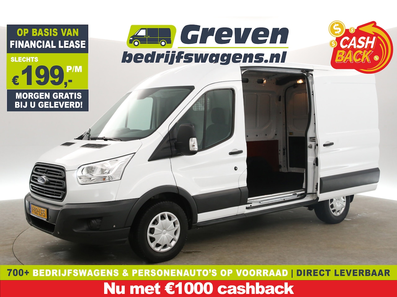 Ford Transit - 350 2.0 TDCI L2H2 | 170PK | 2800KG Tregew. | Trekhaak | Airco | Cruise | 2xSchuifdeur | Pa - AutoWereld.nl