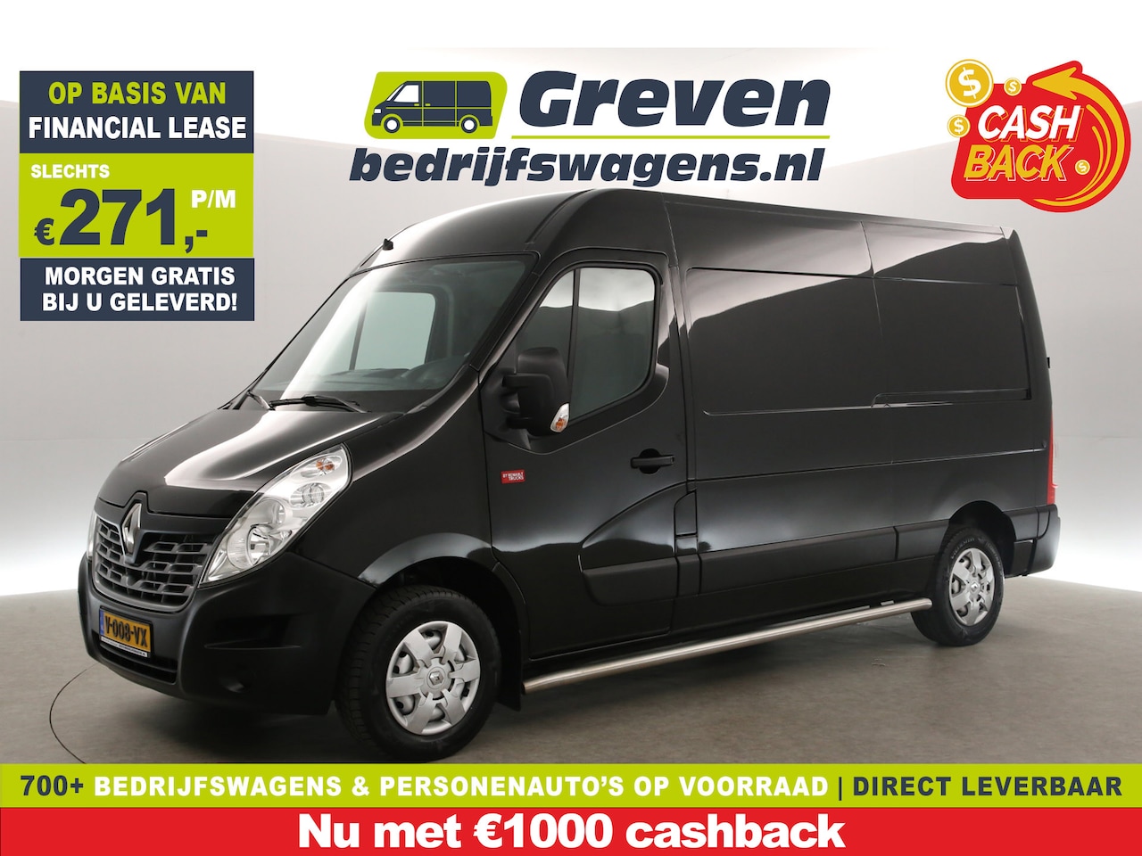 Renault Master - T35 2.3 dCi L2H2 | Airco | Camera | Cruise | Trekhaak | Navigatie | PDC | 3 Persoons - AutoWereld.nl