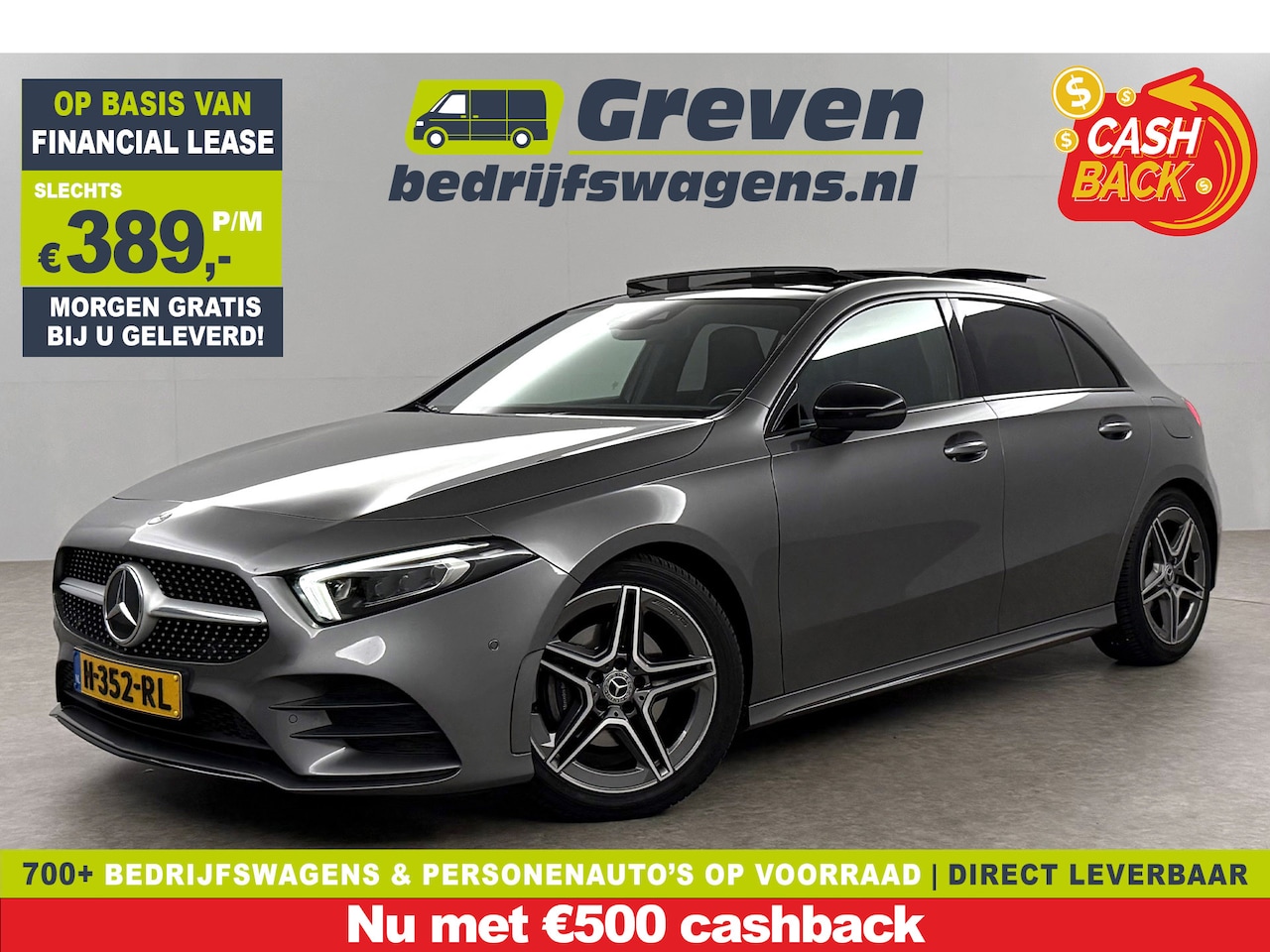 Mercedes-Benz A-klasse - 180 AMG Night Pakket Pano Multibeam LED Sfeerverl. Virtual Burmester Memory Seat Camera Cr - AutoWereld.nl