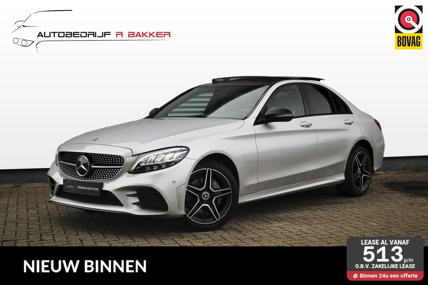 Mercedes-Benz C-klasse - 200 4MATIC Premium AMG Line // Panoramadak | Night Pack | Memory stoelen | Sfeerverlichtin - AutoWereld.nl