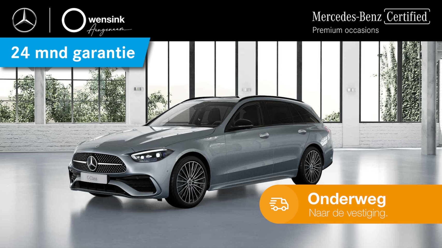 Mercedes-Benz C-klasse Estate - 180 AMG Line | Night | Panoramadak | Memory | Headup | Digital Light | 19" lichtmetalen ve - AutoWereld.nl