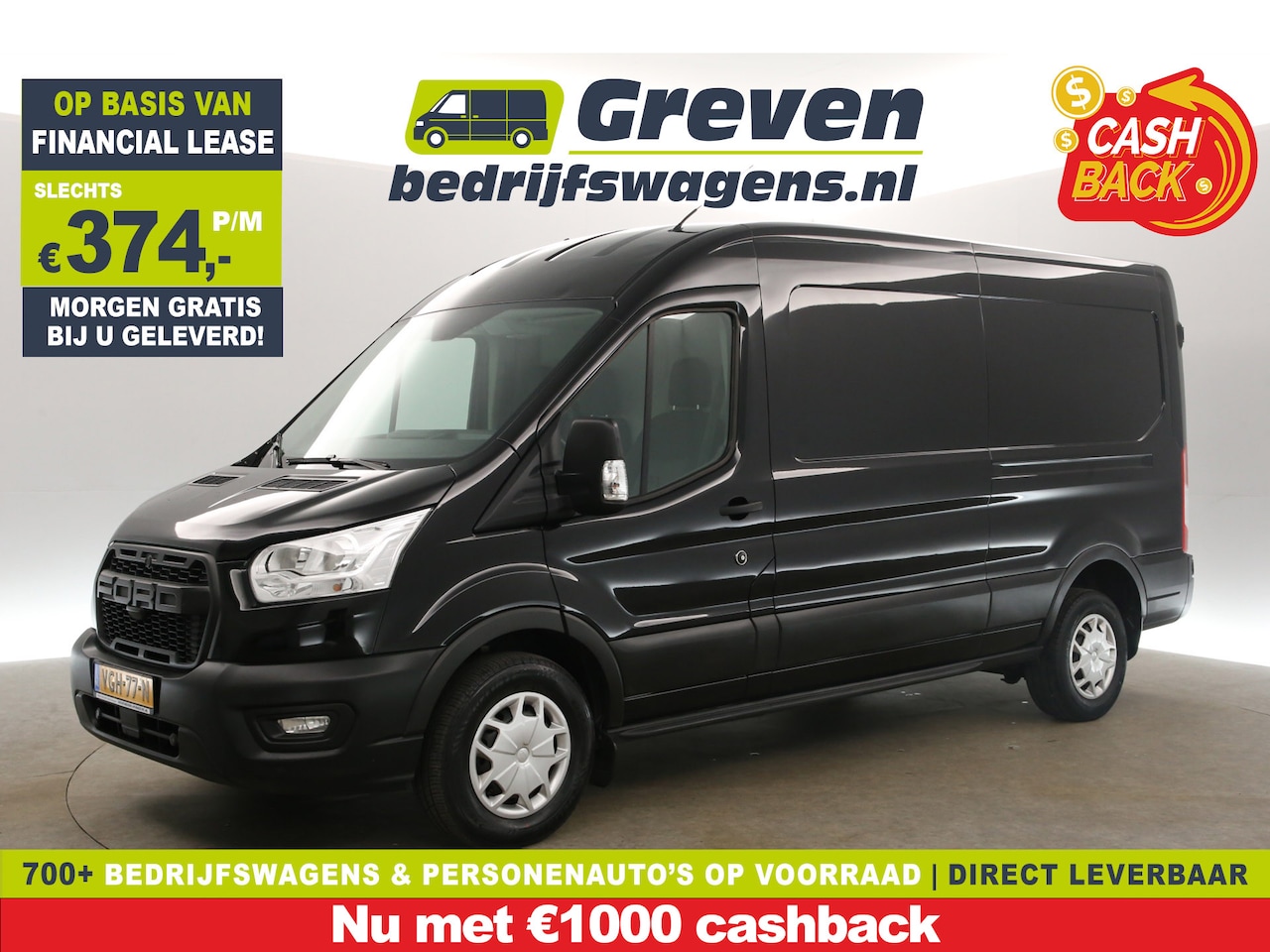 Ford Transit - 2.0 TDCI L3H2 | MARGE! | Airco | Camera | Cruise | Trekhaak | PDC | 3 Persoons | LED - AutoWereld.nl