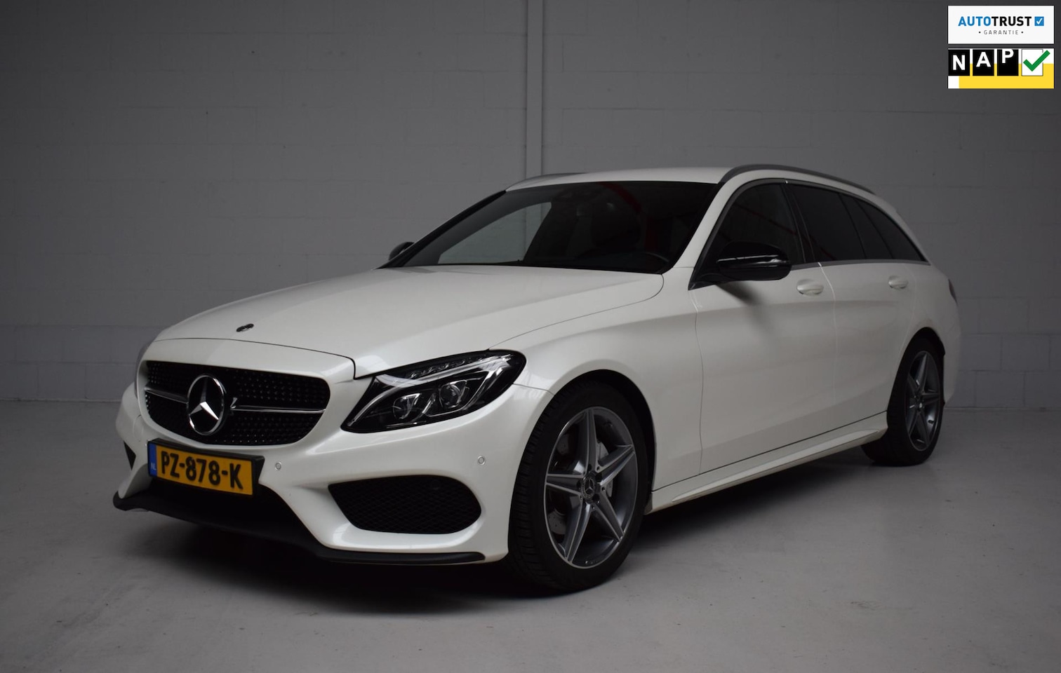 Mercedes-Benz C-klasse Estate - 200 2.0L 184PK AUT AMG Premium NAP / LEER / CAMERA / EL.TREKHAAK / CARPLAY / SFEERVERLICHT - AutoWereld.nl