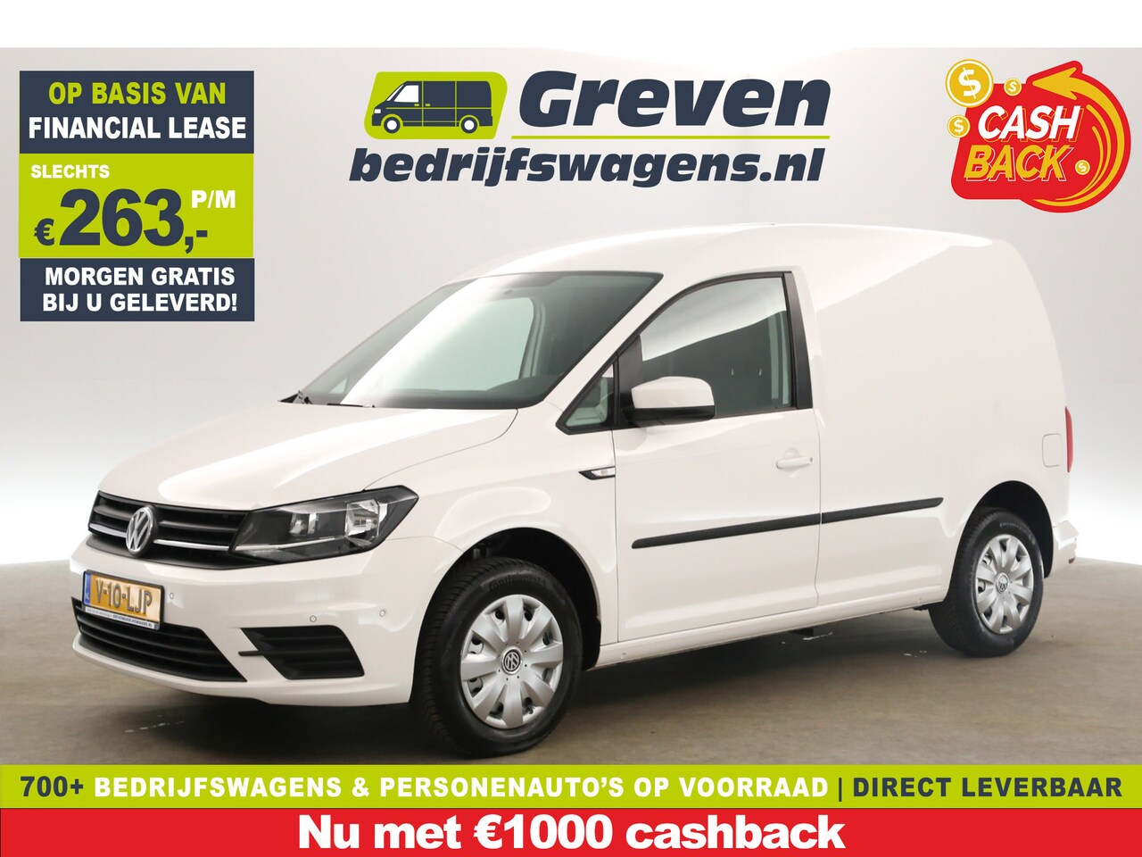 Volkswagen Caddy - 1.0 TSI L1H1 | BENZINE | EMISSIEVRIJE ZONE | Airco | Parkeersensoren | Elektrpakket - AutoWereld.nl