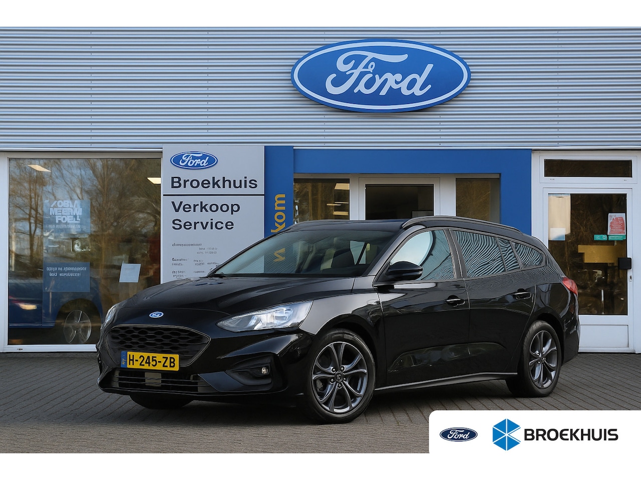 Ford Focus Wagon - 1.0EB 125PK ST-LINE | NL-AUTO! | DEALER OH! | NAVI | CRUISE | PARK SENS V+A | LED | LIJN D - AutoWereld.nl