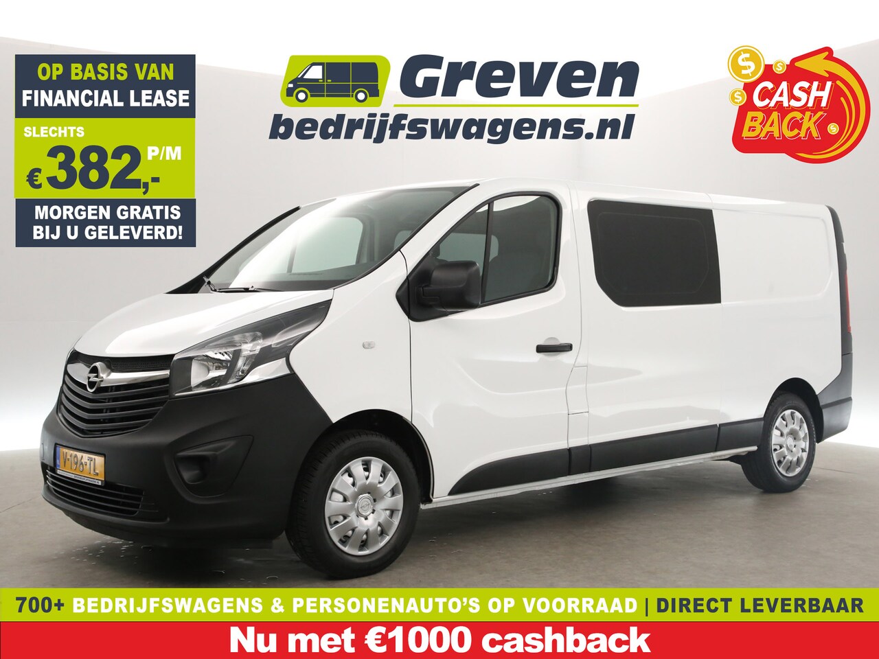 Opel Vivaro - 1.6 CDTI L2H1 | MARGE! | Dubbele Cabine | 5-Zits | Airco | Cruise | Navigatie | Trekhaak - AutoWereld.nl