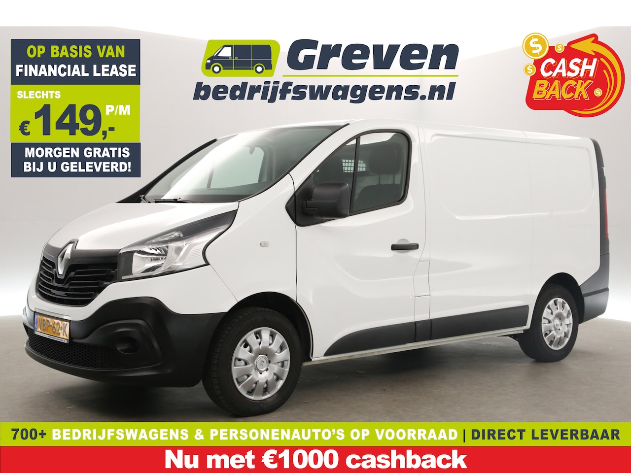 Renault Trafic - 1.6 dCi T29 L1H1 | Airco | Cruise | Navigatie | 3 Persoons | Parkeersensoren | Elektrpakke - AutoWereld.nl