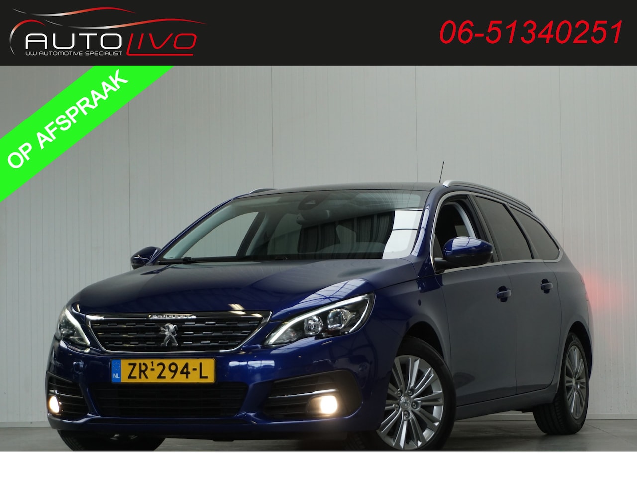 Peugeot 308 SW - 1.2 PureTech Blue Lease Premium 130 PK! PANO NAVI CAMERA CLIMA CRUISE PDC etc. - AutoWereld.nl