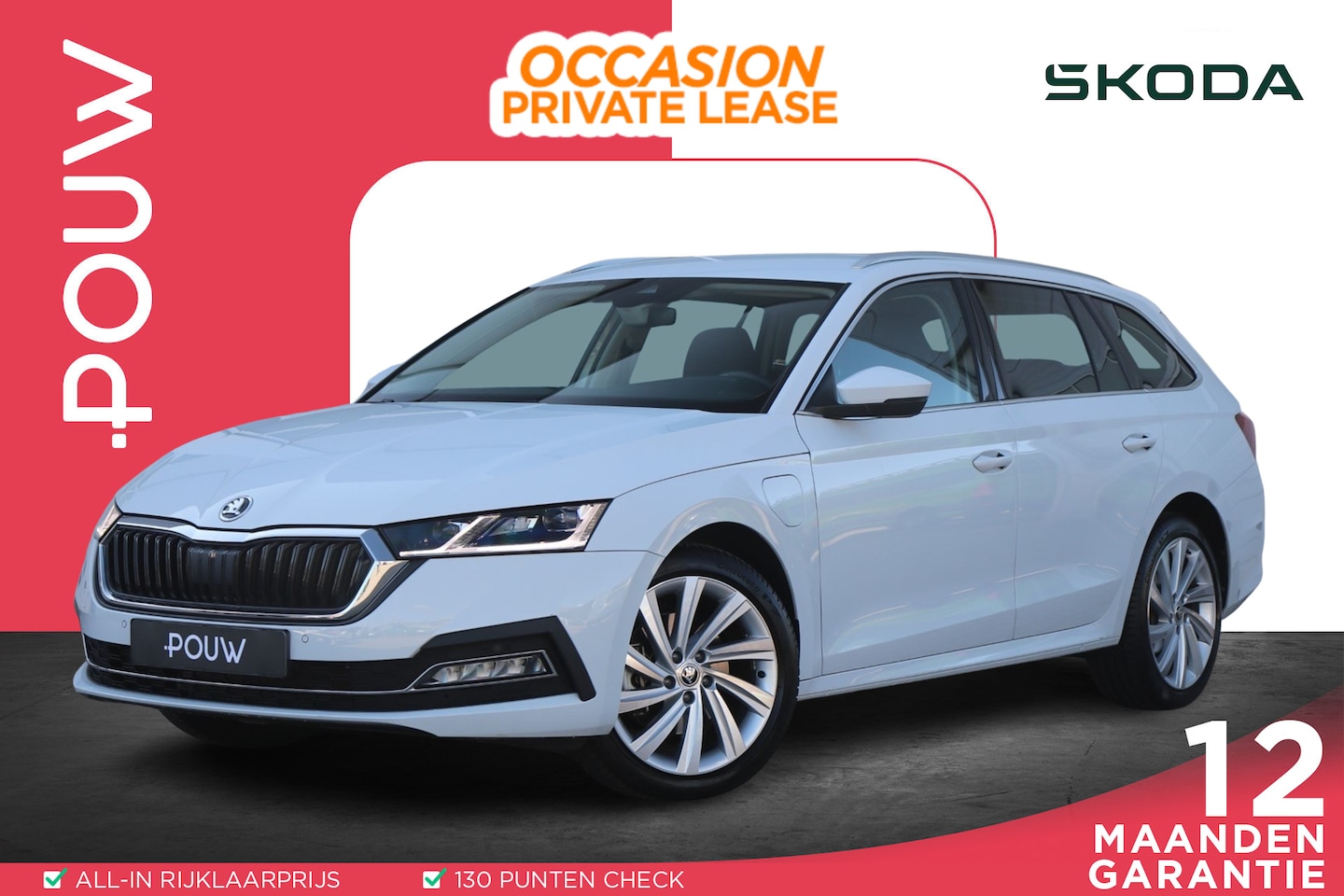 Skoda Octavia Combi - 1.4 TSI 204pk iV PHEV Ambition | SoH 96% | Trekhaak | Apple Carplay/Android Auto | Achteru - AutoWereld.nl