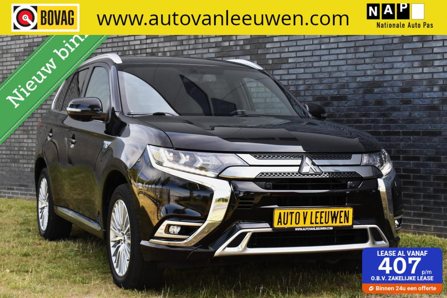 Mitsubishi Outlander - 2.4 PHEV Diamand Edition LEDER VOL! 360º CAMERA/ELEK. A. KLEP/CARPLAY-ANDROID WIFI/ETC,! - AutoWereld.nl
