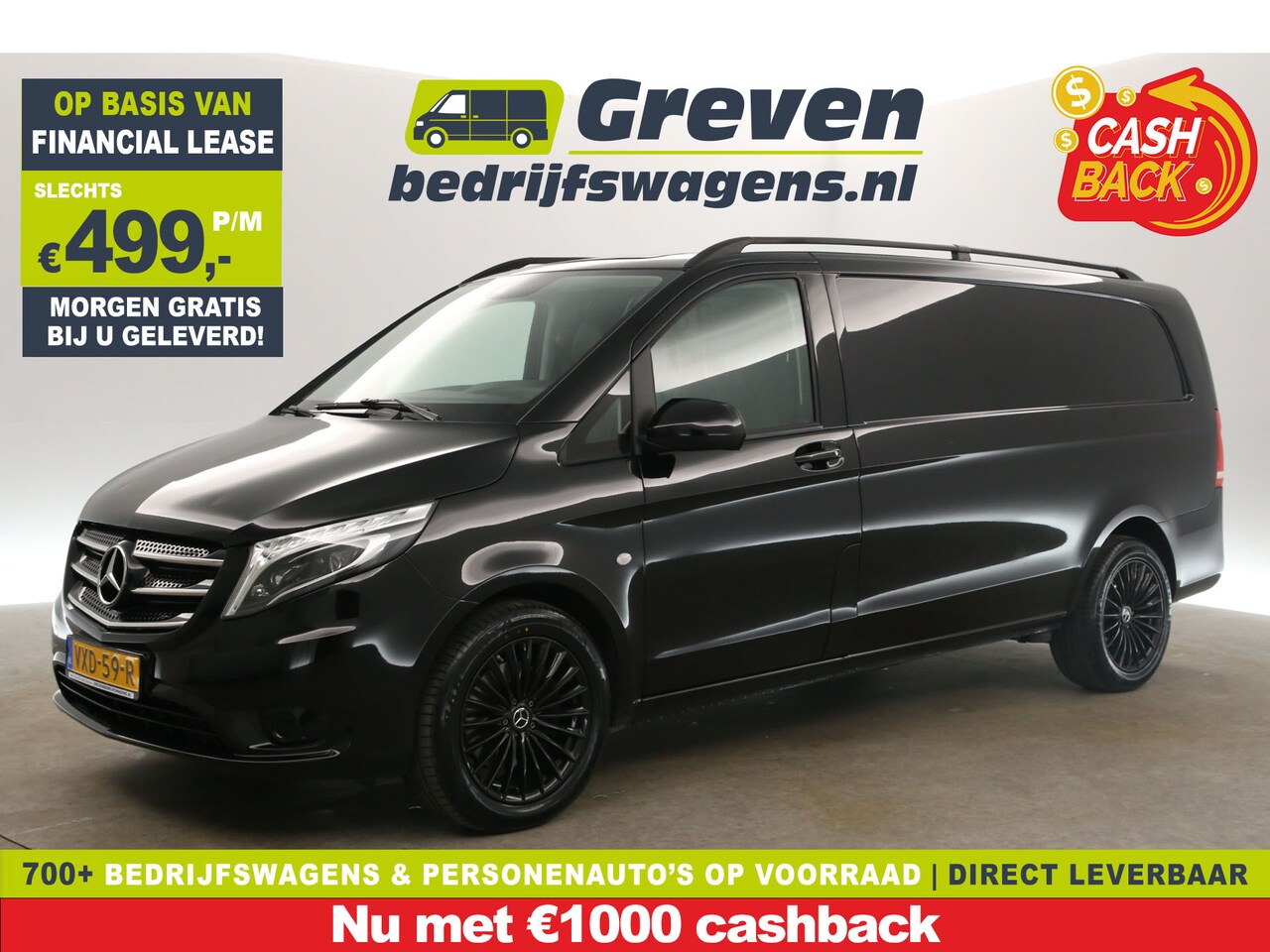 Mercedes-Benz Vito - 119 CDI Extra Lang Airco | Cruise | Camera |Trekhaak | Navigatie | 3 Persoons | LED | 18'' - AutoWereld.nl