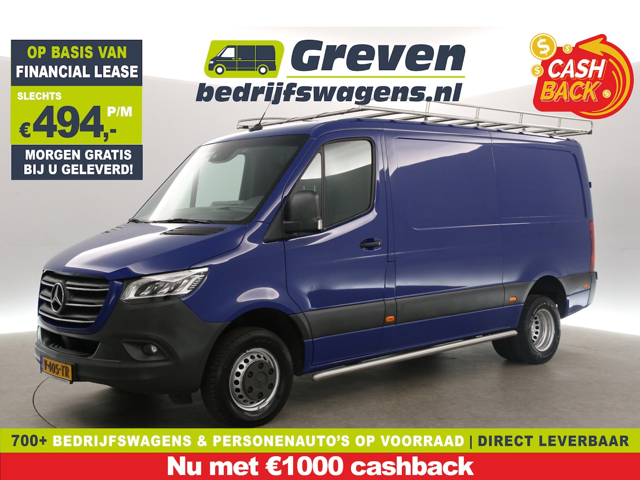 Mercedes-Benz Sprinter - 3.0 V6 319CDI 191PK L2H1 | Automaat | 3000KG Trekgew. | Trekhaak | Dubbellucht | Camera | - AutoWereld.nl