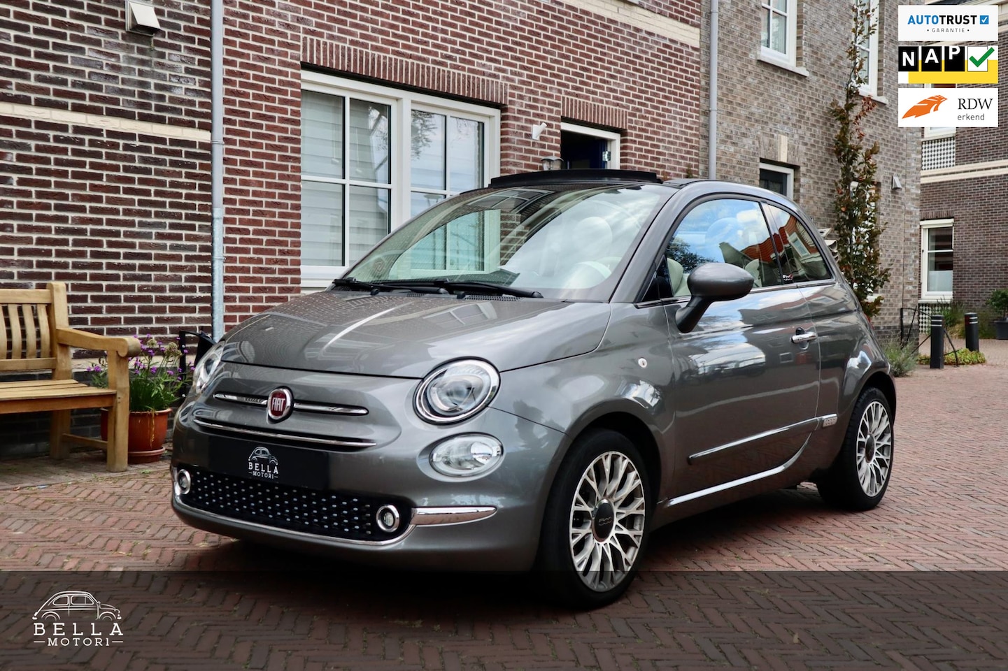 Fiat 500 C - 0.9 TwinAir Mirror Edition | Cabrio | Uconnect 7” touchscreen | Cruise control | Lichtmeta - AutoWereld.nl