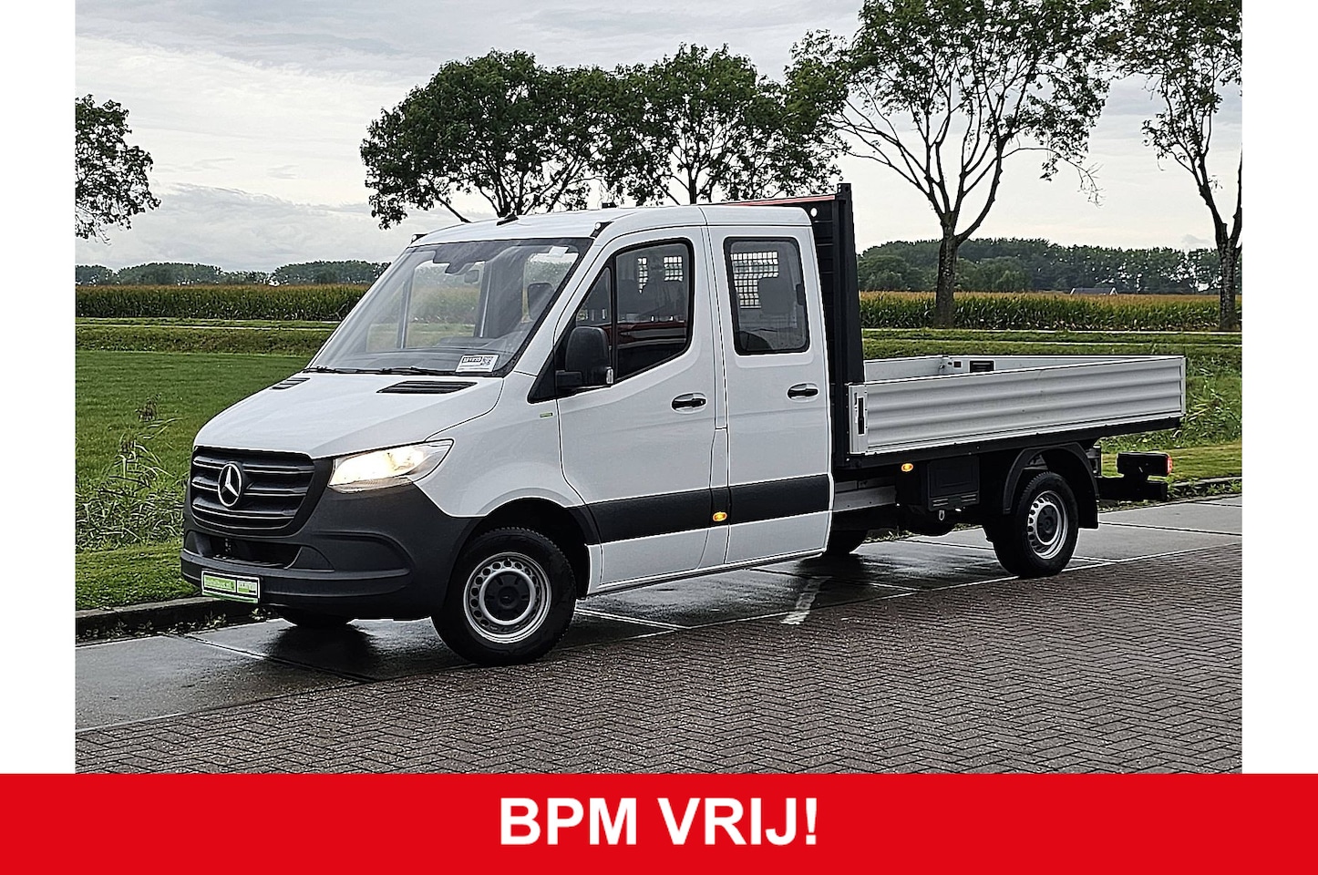 Mercedes-Benz Sprinter - 315 1.9 CDI Dubbele Cabine Open-Laadbak 3.5T-Trekhaak Airco Euro6 BPM-Vrij! - AutoWereld.nl