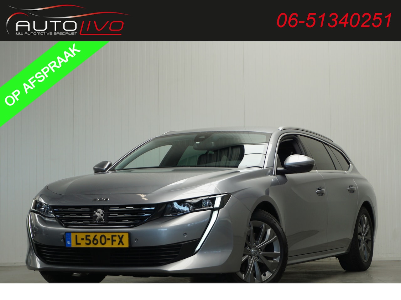 Peugeot 508 SW - 1.2 PureTech Blue Lease Allure AUTOMAAT! G. NAVI CLIMA LED CAMERA PDC CRUISE TREKHAAK etc. - AutoWereld.nl