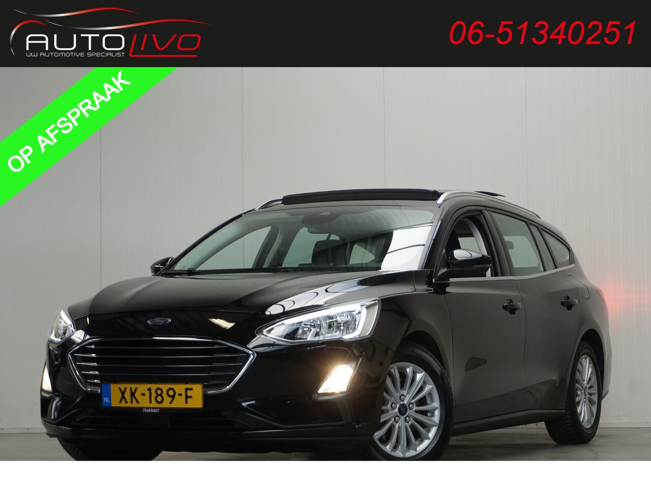 Ford Focus Wagon - 1.5 EcoBlue Titanium Business PANO B & O CLIMA PDC CRUISE KEYLESS TREKHAAK etc. - AutoWereld.nl