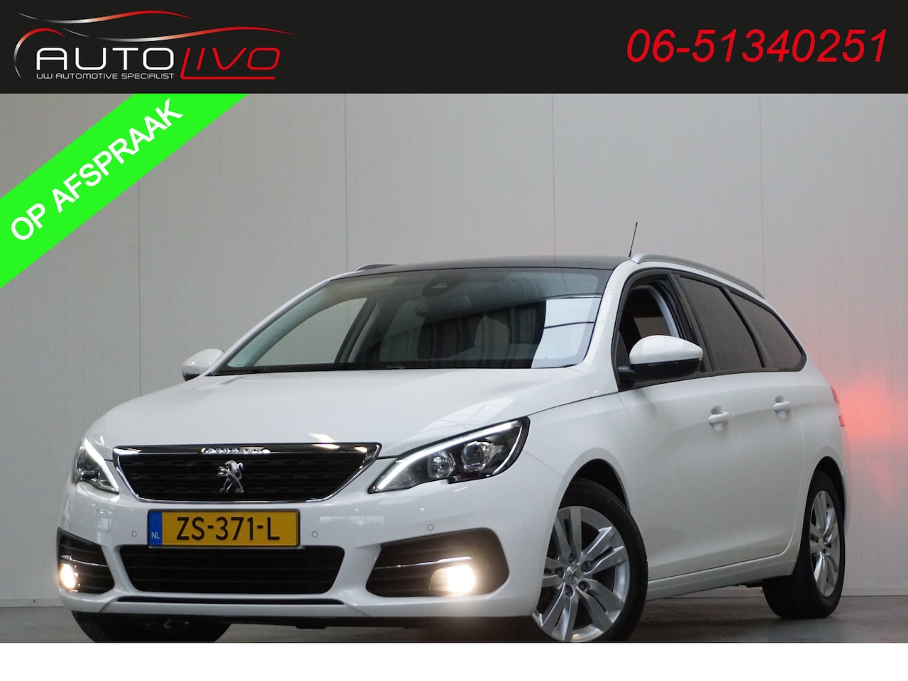 Peugeot 308 SW - 1.2 PureTech Blue Lease Executive PANO APPLE NAVI CLIMA PDC CRUISE etc. - AutoWereld.nl