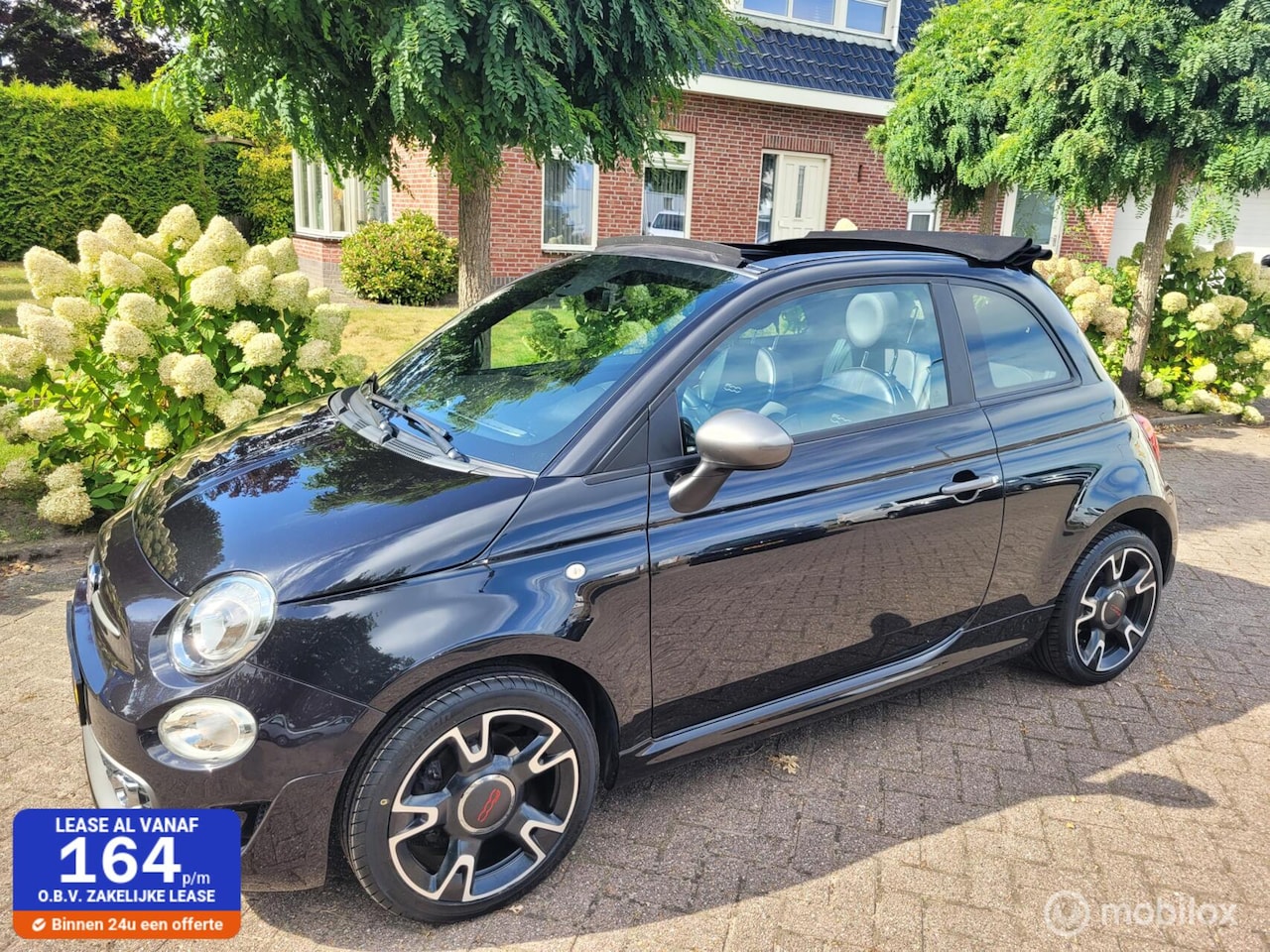 Fiat 500 - 0.9 TwinAir Turbo S 0.9 TwinAir turbo S, cabrio, leer.clima. - AutoWereld.nl