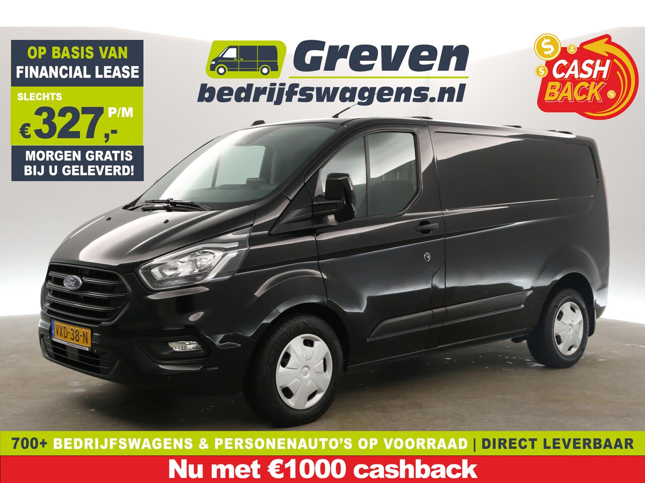 Ford Transit Custom - 2.0 TDCI L1H1 | 170PK | Automaat | Airco | Cruise | Camera | Carplay | 3 Persoons | PDC | - AutoWereld.nl