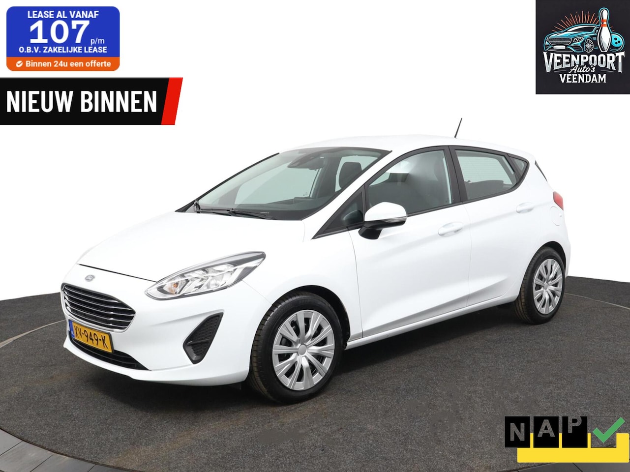 Ford Fiesta - 1.1 Airco Cruise Led Navi Elek ramen CV - AutoWereld.nl