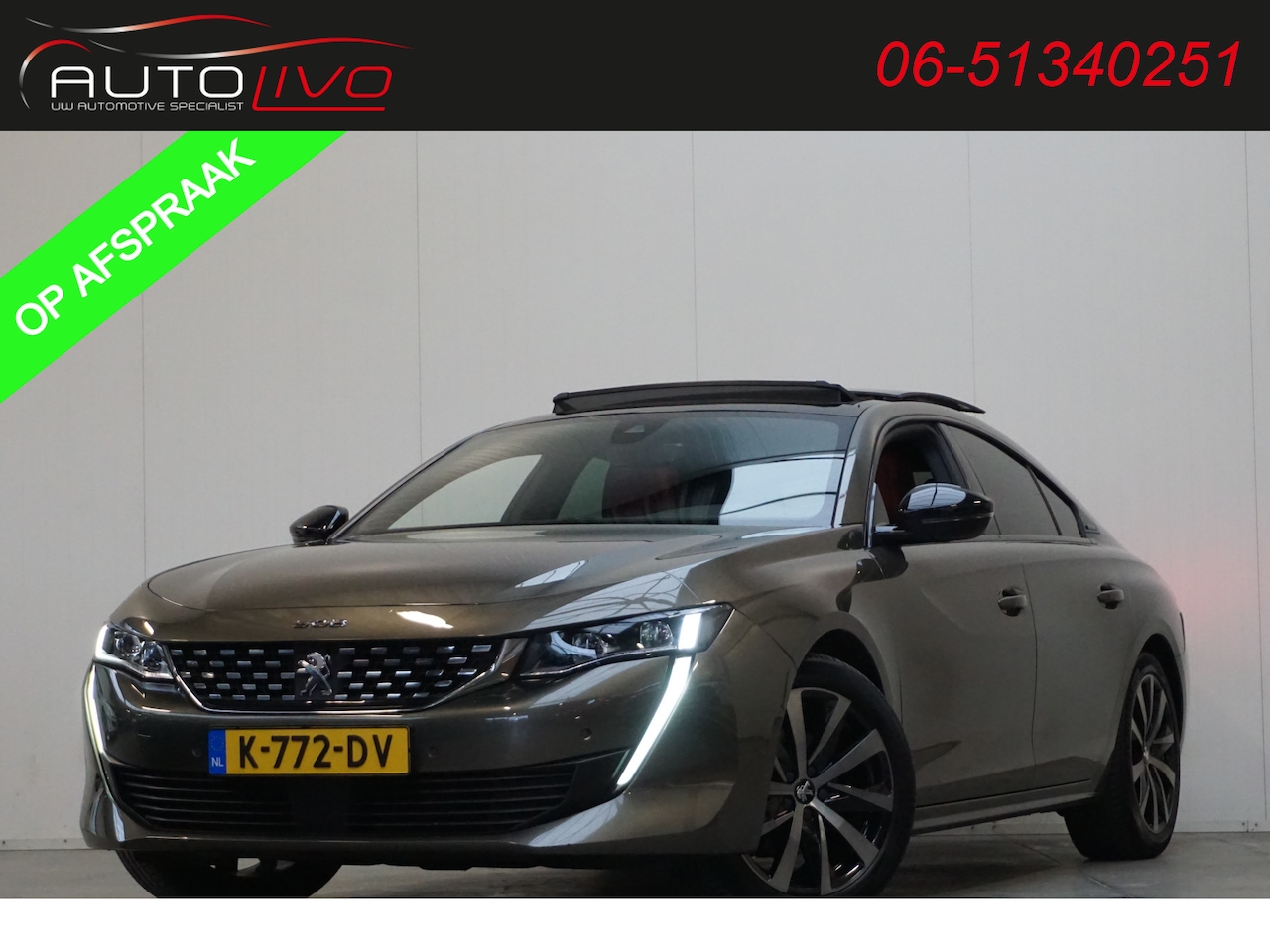 Peugeot 508 - 1.2 PureTech Blue Lease GT Line AUTOMAAT! MASSAGE G. NAVI PANO LED FOCAL LEER TREKHAAK etc - AutoWereld.nl