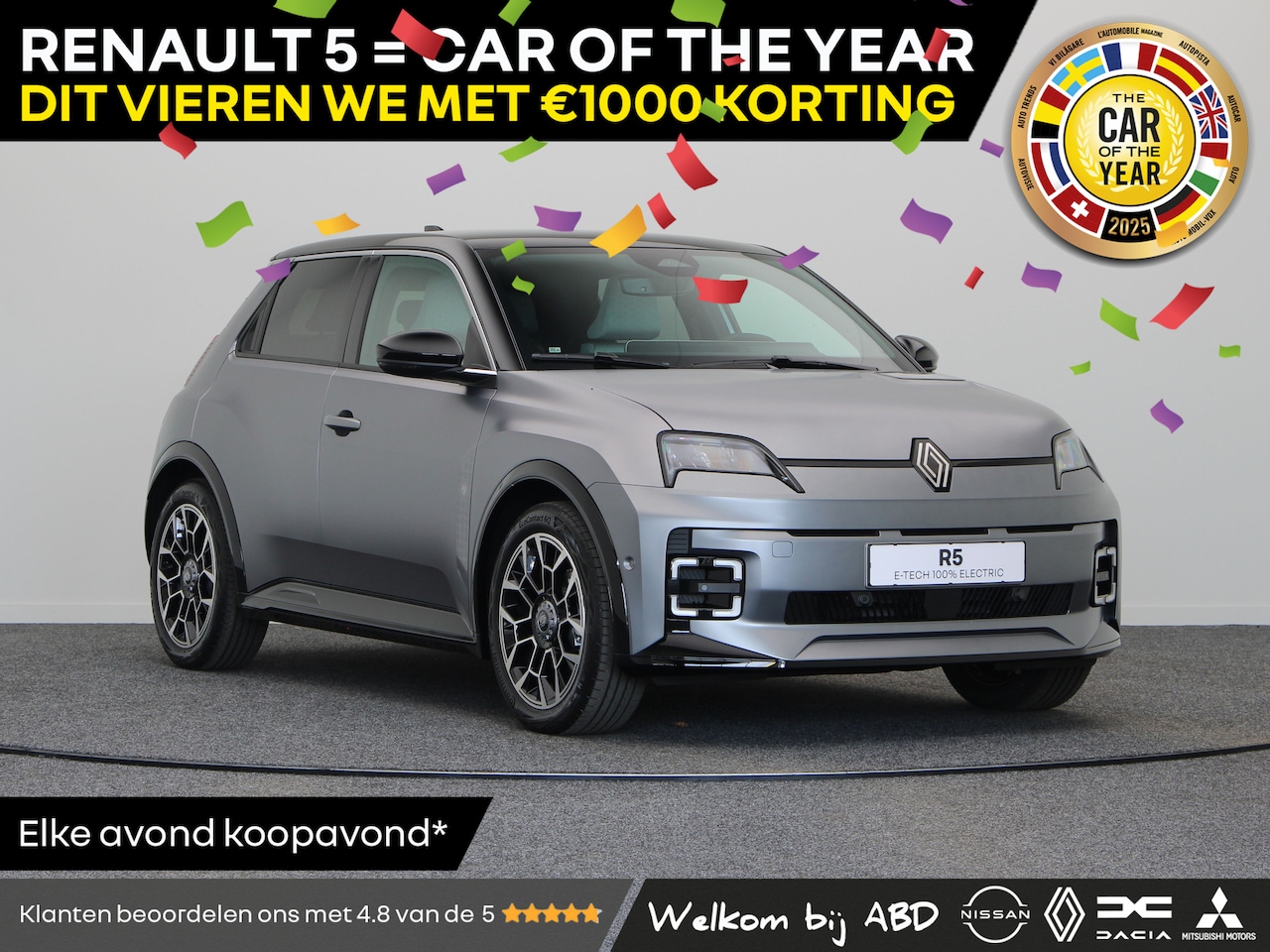 Renault 5 - Roland-Garros Comfort range | Achteruitrijcamera | Elektrisch verwarmbare voorstoelen | IS - AutoWereld.nl