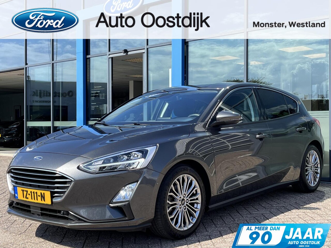 Ford Focus - 1.0 EcoBoost Titanium 125PK Trekhaak Camera Adaptieve Cruise Winterpack Climate Navi Full- - AutoWereld.nl