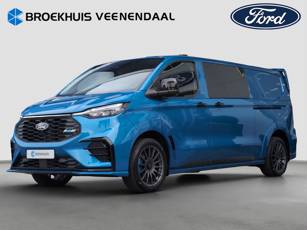 Ford Transit Custom - E-Transit 320 L2 MS-RT 286PK Dubbel Cabine | Dubbele schuifdeur | Inkl. trekhaak | 19 inch - AutoWereld.nl