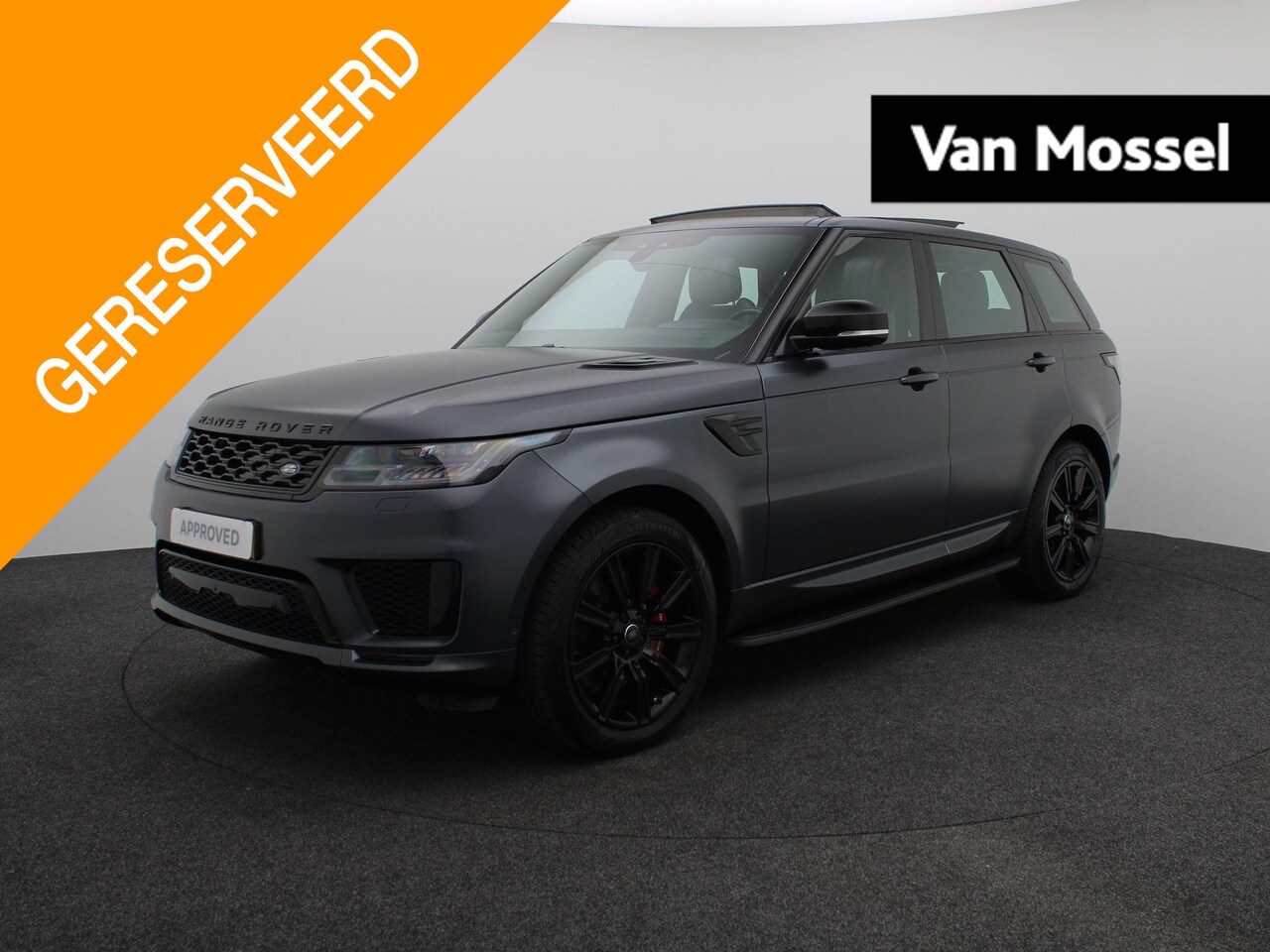 Land Rover Range Rover Sport - 2.0 P400e HSE Dynamic SVO lak Bosphorus Grey in Satin finish - AutoWereld.nl