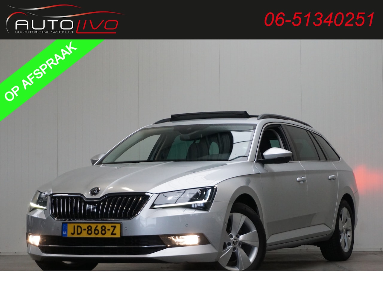 Skoda Superb Combi - 1.6 TDI Ambition Business AUTOMAAT! PANO XENON CAMERA SMARTLINK TREKHAAK etc. - AutoWereld.nl