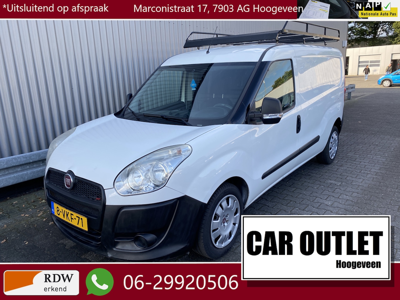 Fiat Doblò Cargo - 1.3 MultiJet Maxi 110Dkm.NAP! met Bedrijfsinrichting en Trekhaak – Inruil Mogelijk – - AutoWereld.nl