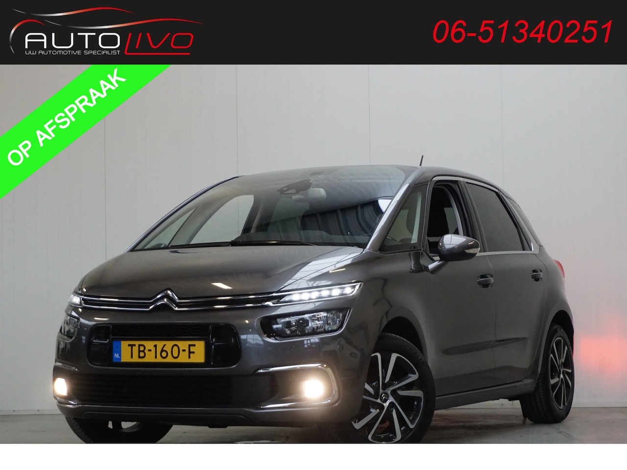 Citroën C4 SpaceTourer - 1.2 PureTech Business AUTOMAAT! APPLE NAVI CLIMA PDC TREKHAAK etc. - AutoWereld.nl