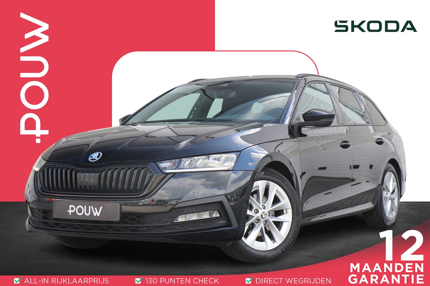Skoda Octavia Combi - 1.0 TSI 110pk Sport Business | Trekhaak | Navigatie | Cruise Control - AutoWereld.nl