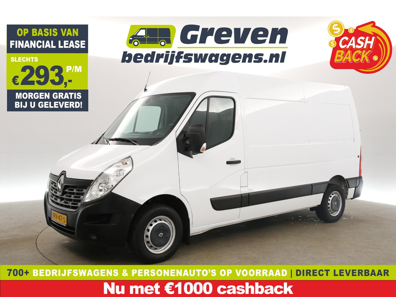 Renault Master - T33 2.3 dCi L2H2 | 146PK | Airco | Camera | Cruise | Navigatie | 3 Persoons | Parkeersenso - AutoWereld.nl