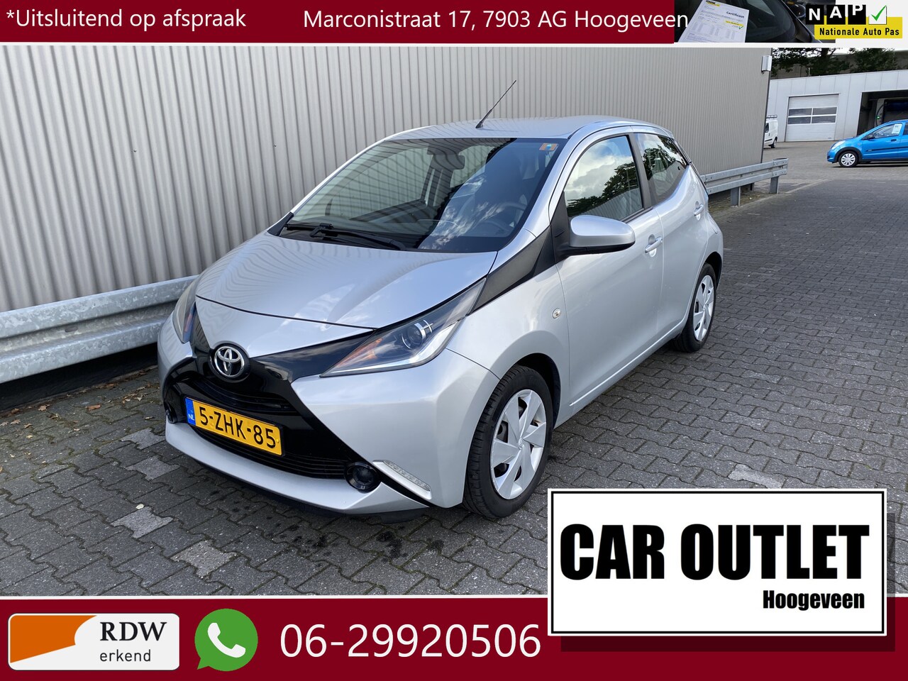 Toyota Aygo - 1.0 VVT-i x-play 91Dkm.NAP, A/C, Bluetooth, CC, LED, Cam, – Inruil Mogelijk – - AutoWereld.nl