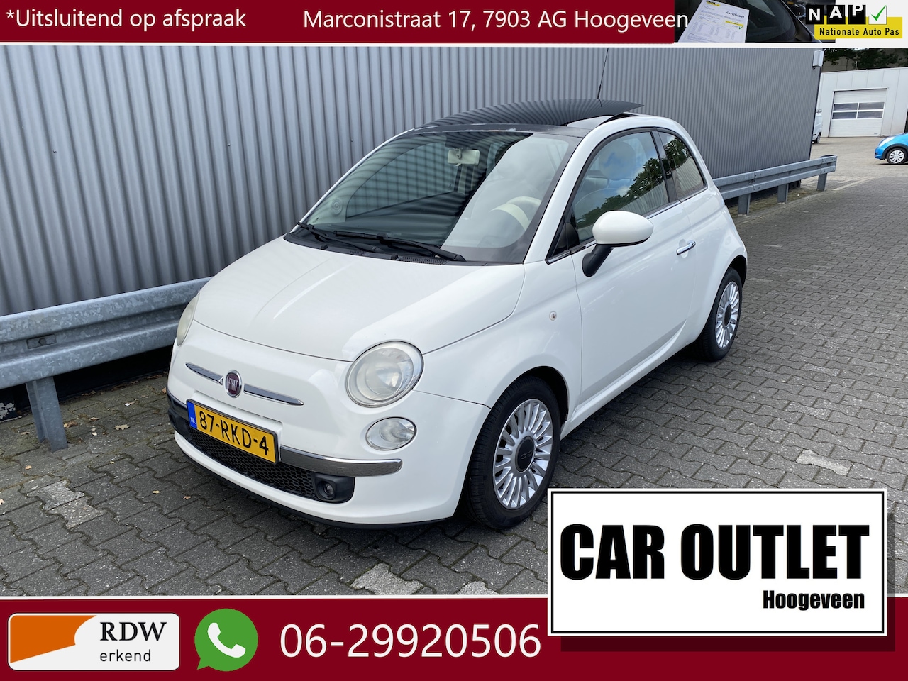 Fiat 500 - 0.9 TwinAir Airco, Pano, LM & Nieuwe APK – Inruil Mogelijk – - AutoWereld.nl