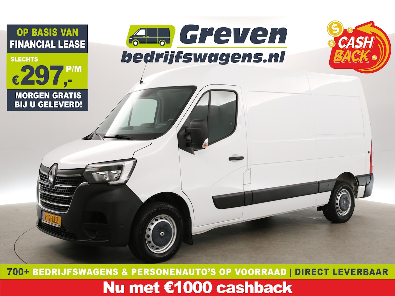 Renault Master - T33 2.3 dCi 150PK L2H2 | Airco | LED | Camera | Cruise | Carplay | 3 Persoons | Parkeersen - AutoWereld.nl