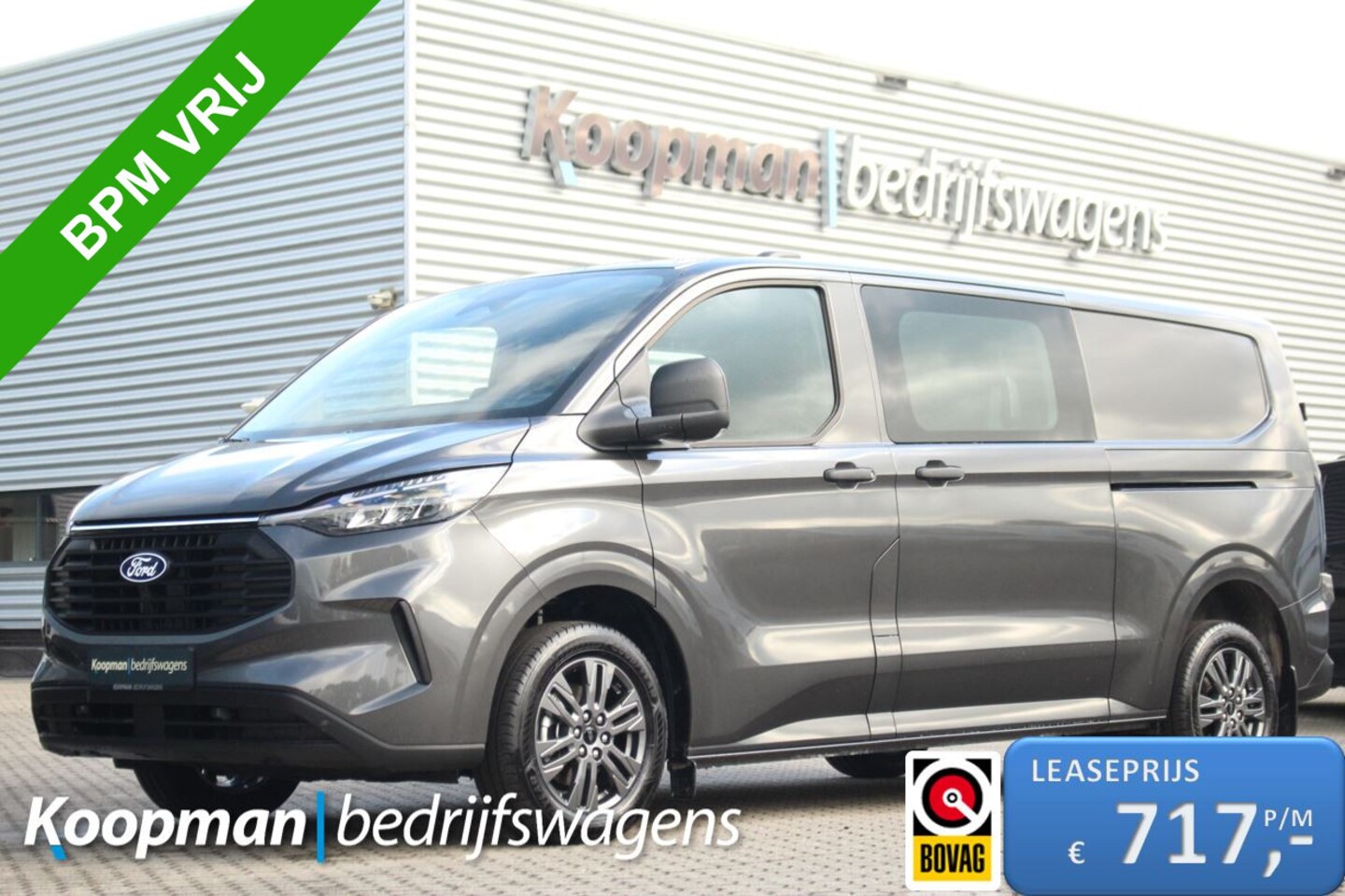 Ford Transit Custom - 320 2.0TDCI 136pk L2H1 Trend DC | L+R Zijdeur | Keyless | Carplay/Android | Lease 717,- p/ - AutoWereld.nl