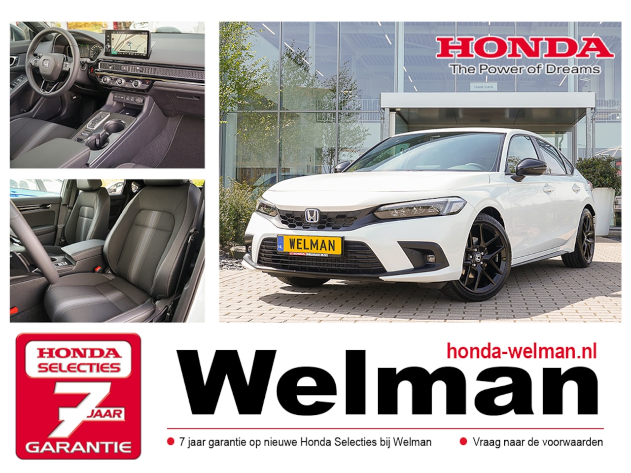 Honda Civic - 2.0i e:HEV SPORT - HYBRID - NIEUW - AUTOMAAT - FULL HYBRID - AutoWereld.nl