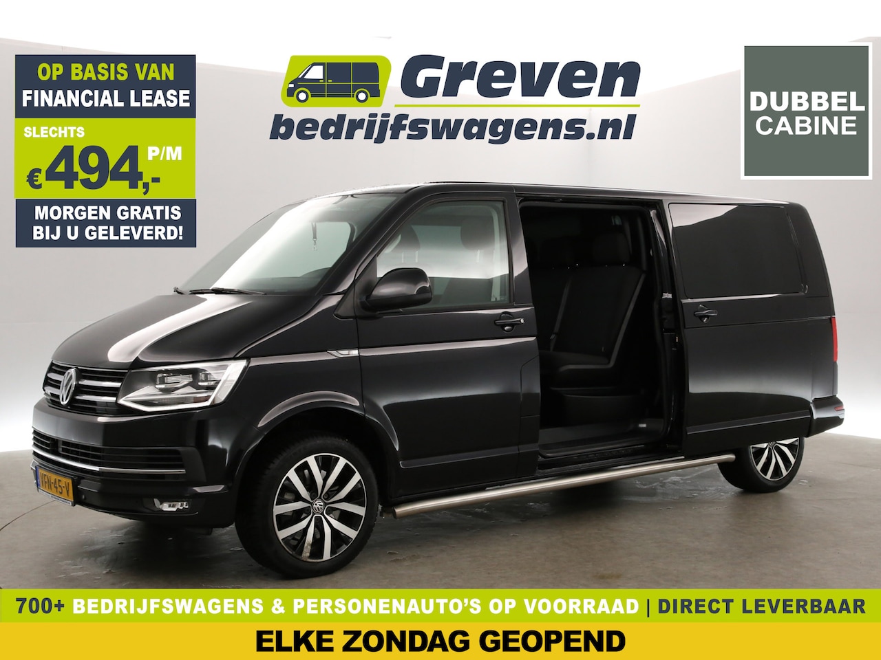 Volkswagen Transporter - 2.0 TDI L2H1 | 204PK | DC | 5 Persoons | Panoramadak | Automaat | Airco | Camera | Carplay - AutoWereld.nl