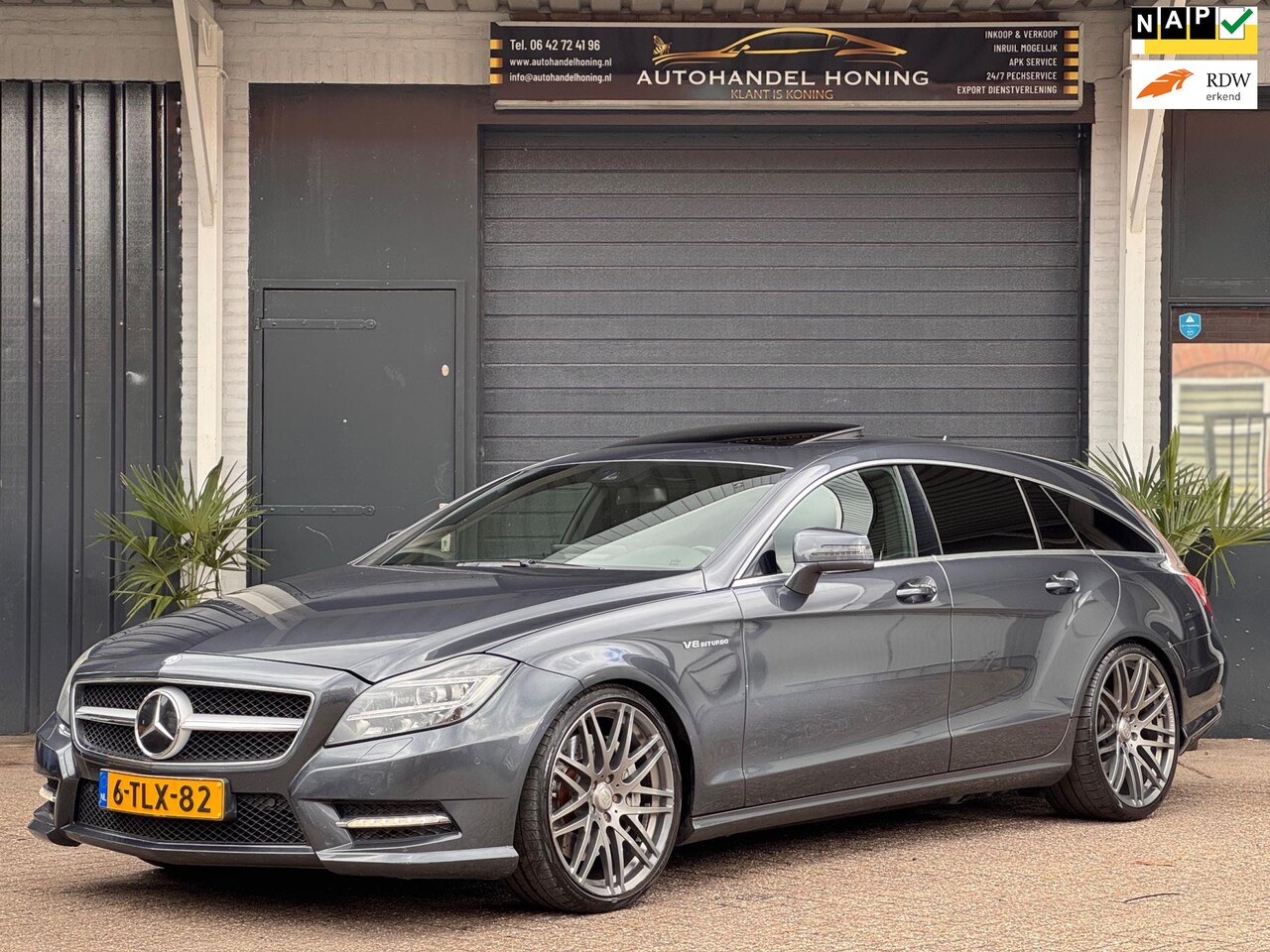 Mercedes-Benz CLS-klasse Shooting Brake - 500|BRABUS|BI TURBO|SCHUIFDAK|ACC|3XTV|TREKHAAK| - AutoWereld.nl