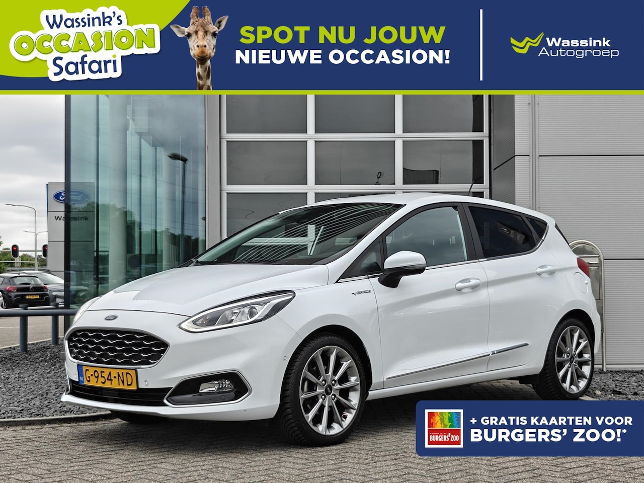 Ford Fiesta - 1.0 Ecoboost Vignale 100pk Automaat I Trekhaak 1000KG I Stoel- Stuur- Voorruitverwarming I - AutoWereld.nl