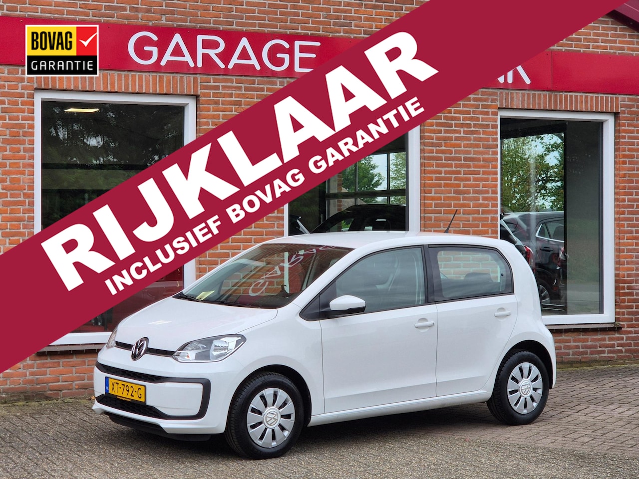 Volkswagen Up! - 1.0 BMT move up! 60PK 5drs airco, navi, carkit, elektr.ramen RIJKLAAR - AutoWereld.nl