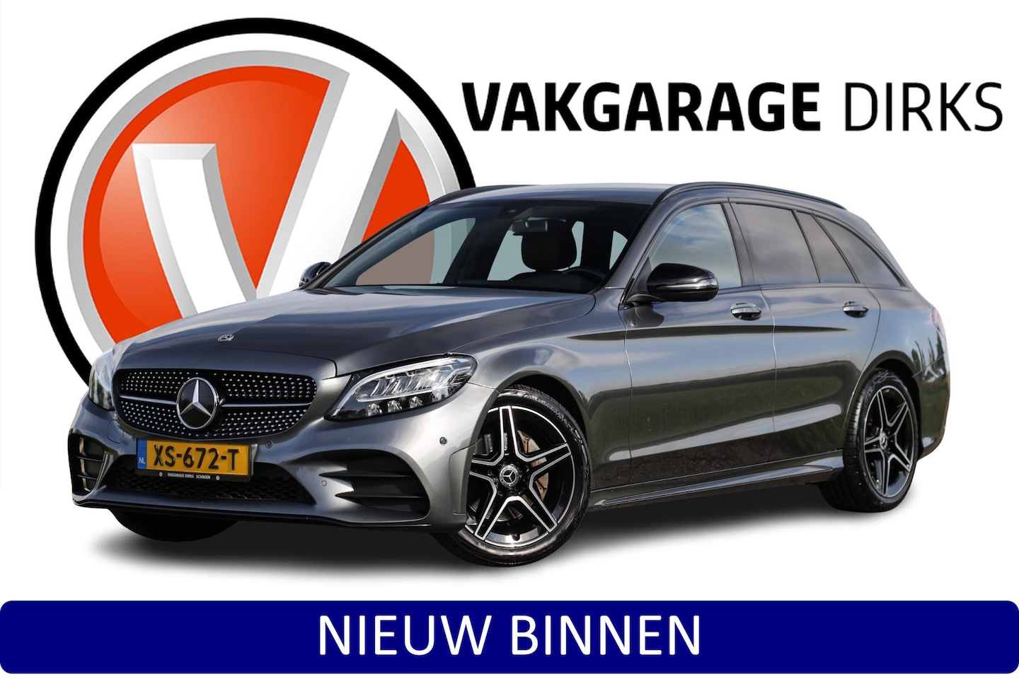 Mercedes-Benz C-klasse Estate - 200 Aut9 AMG Night ✅ Leder ✅ Carplay ✅ LED - AutoWereld.nl