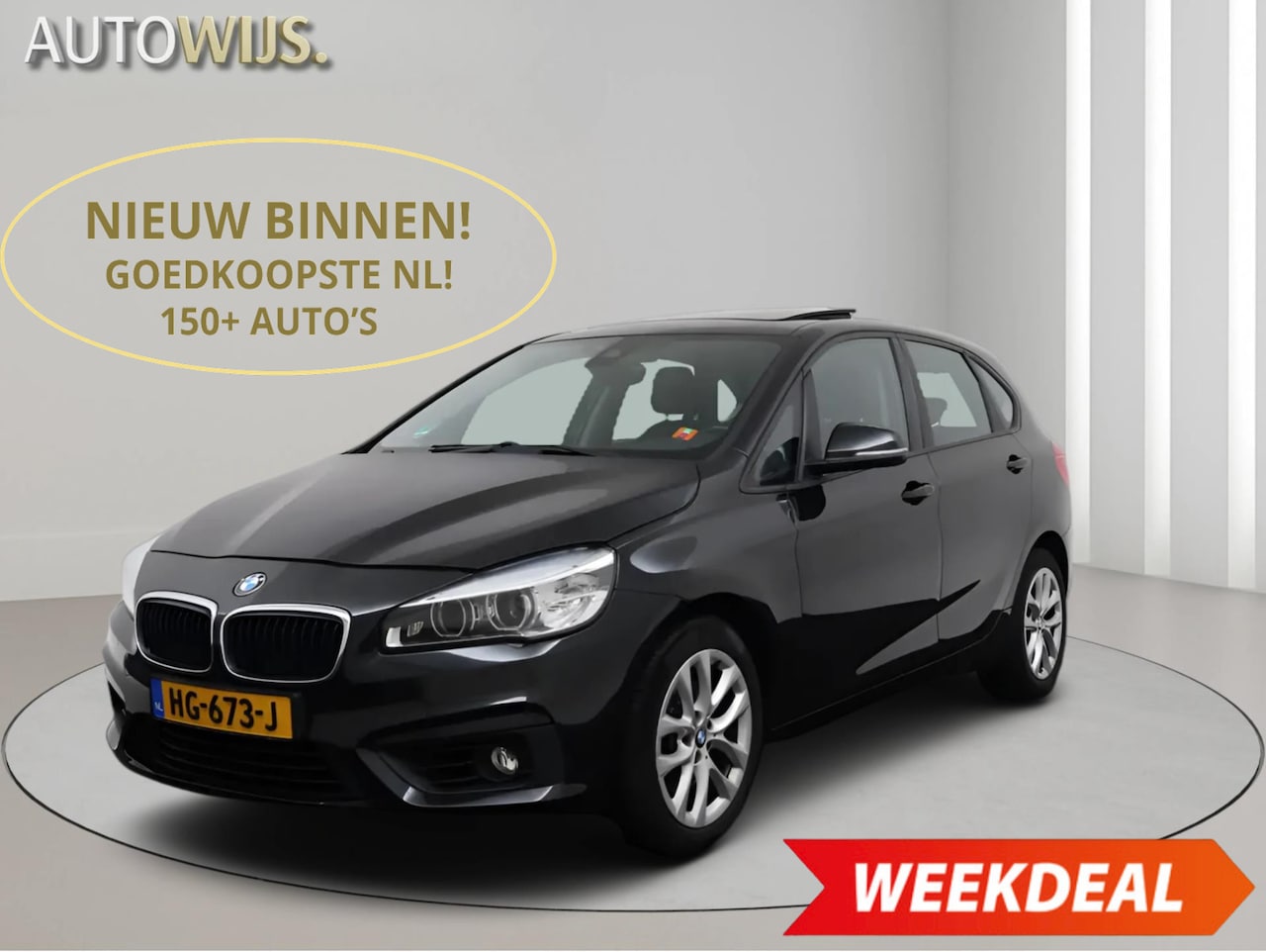 BMW 2-serie Active Tourer - 218i High Executive|PANO|LED|LM-VELG|CRUISE|PDC| - AutoWereld.nl