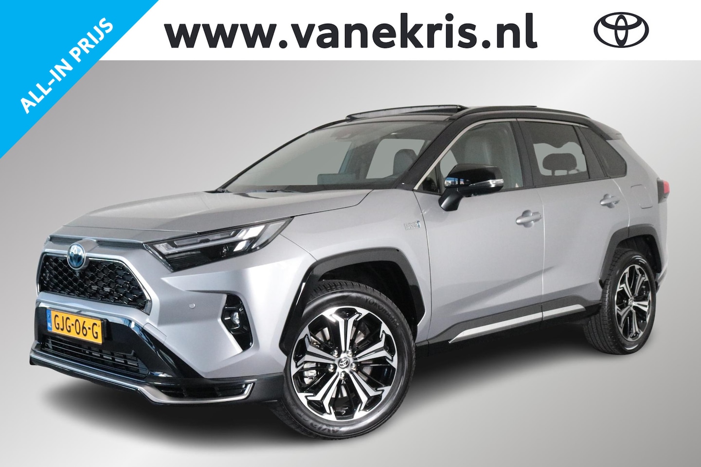 Toyota RAV4 - 2.5 Plug-in Hybrid AWD Bi-Tone Plus, Panodak, Zwart Leder, JBL, BSM,! - AutoWereld.nl