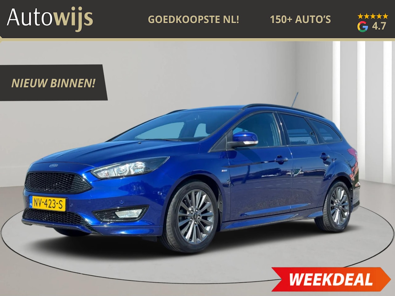 Ford Focus Wagon - 1.0 ST-Line|NL AUTO|125PK|Goed onderhouden|Navi - AutoWereld.nl