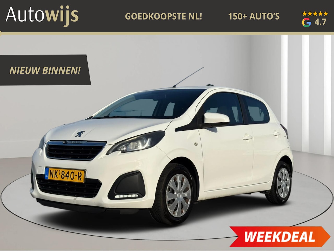 Peugeot 108 - 1.0 e-VTi Active|5-DEU|AIRCO|XENON|169DKM - AutoWereld.nl