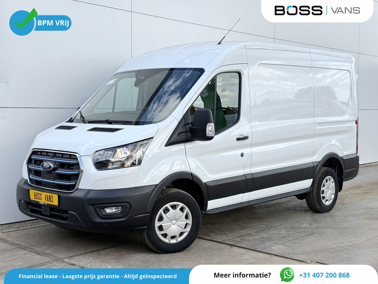 Ford E-Transit - 75kWh 184PK 390 Elektrisch 75kWh 334km WLTP BEV Snelladen L2H2 Climate Control Tacho Carpl - AutoWereld.nl